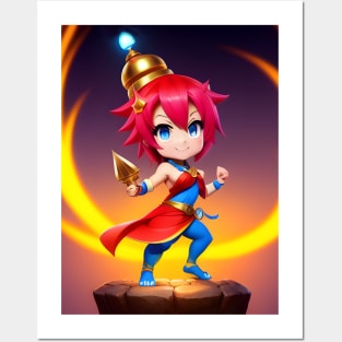 Little Cheerful Genie Girl Posters and Art